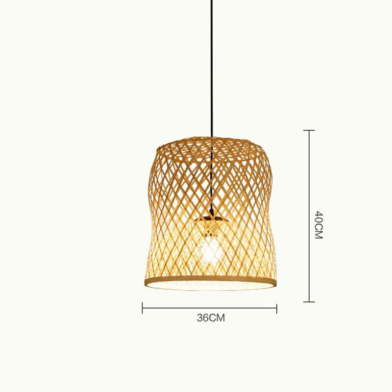 Bamboo Wicker Rattan Shade Pendant Light By Artisan Living-7