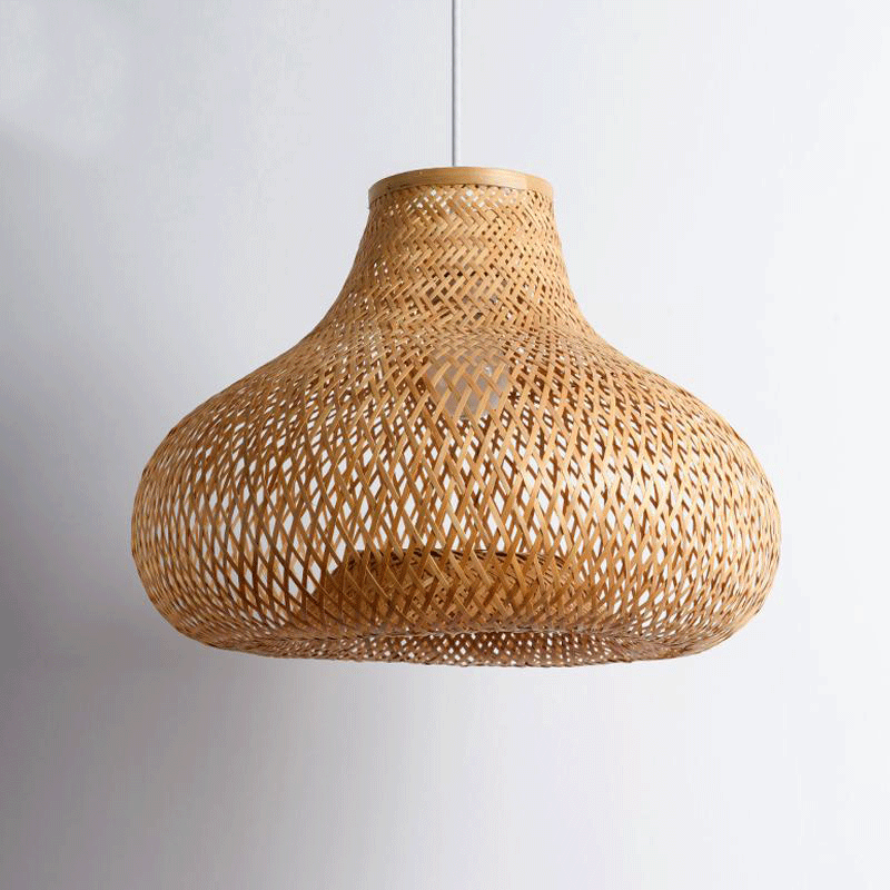 Hand Bamboo Gourd Shade Pendant Light Fixture Asian Ceiling Lamp Modish Store 6234