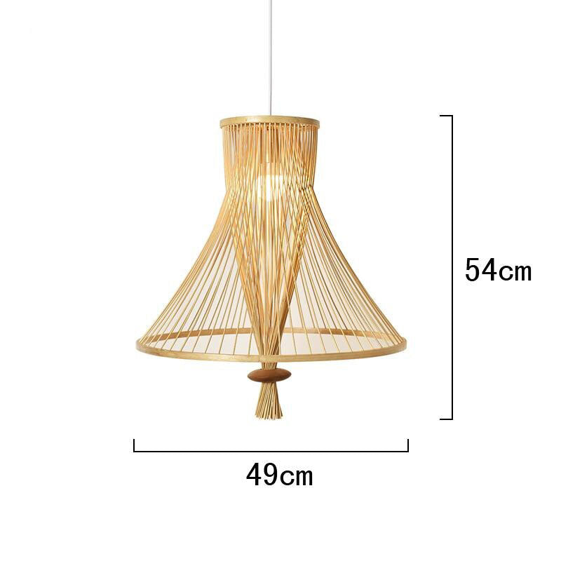 Bamboo Wicker Rattan Bundle Shade Pendant Light By Artisan Living-6