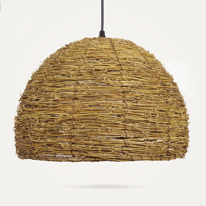 Wicker Rattan Lantern Lampshade Pendant Light By Artisan Living-7