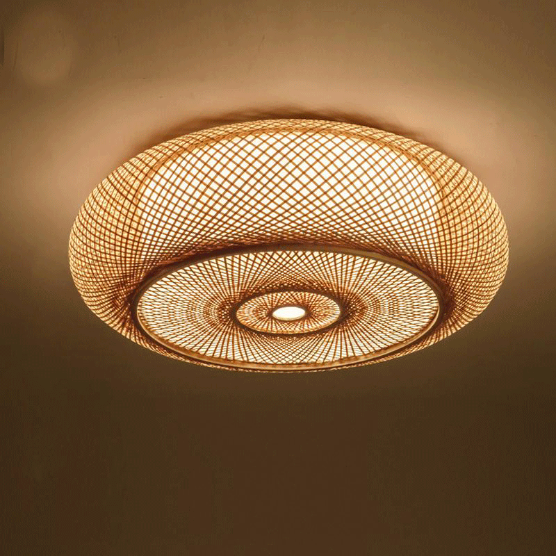 Bamboo Round Ceiling Plafon Lamp – Modish Store