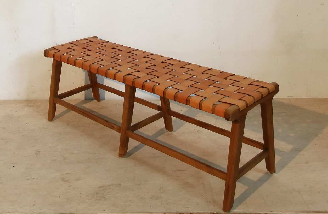 Woven discount bed bench