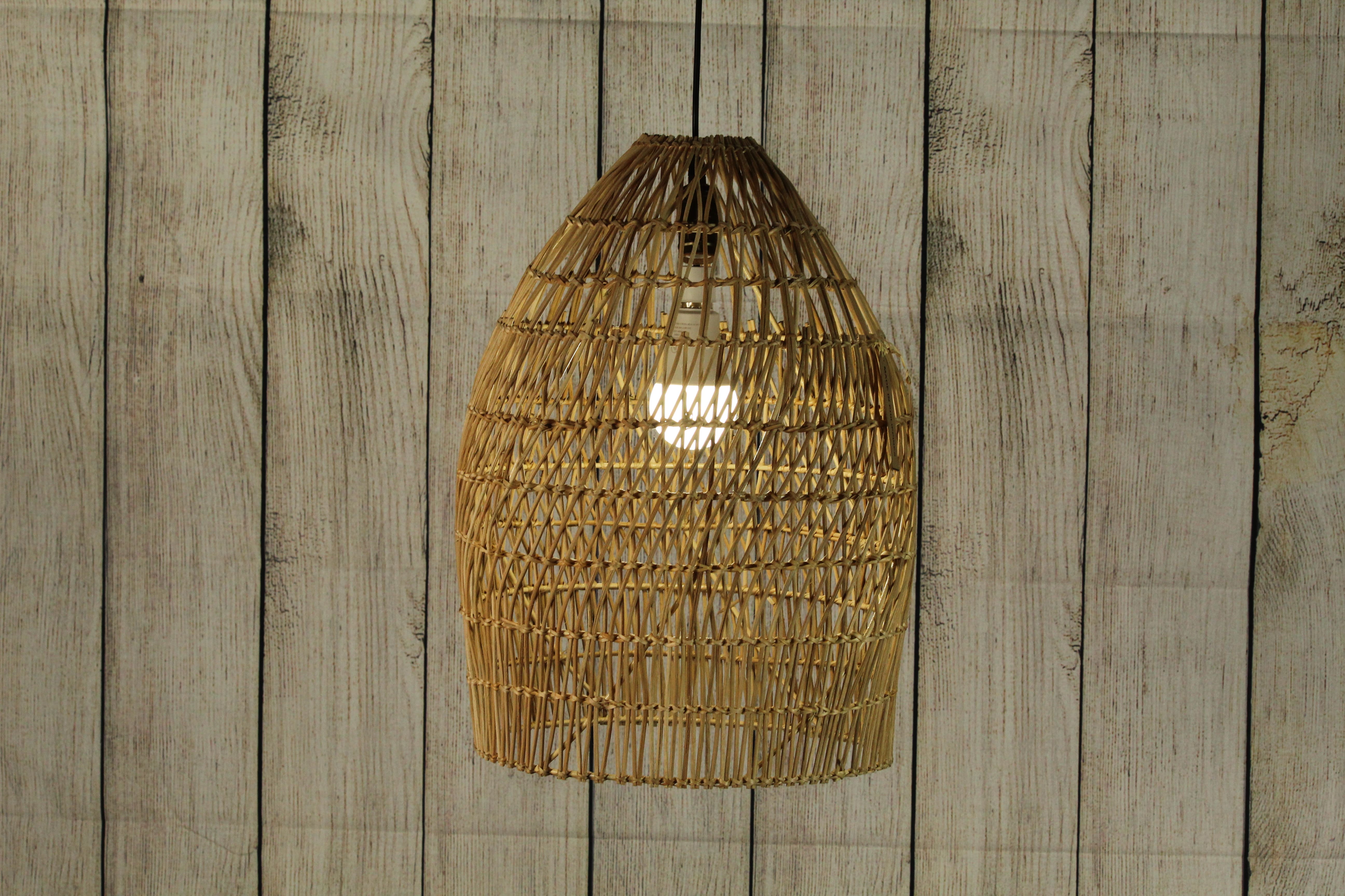 Rattan & Driftwood Pendant Lamp-27