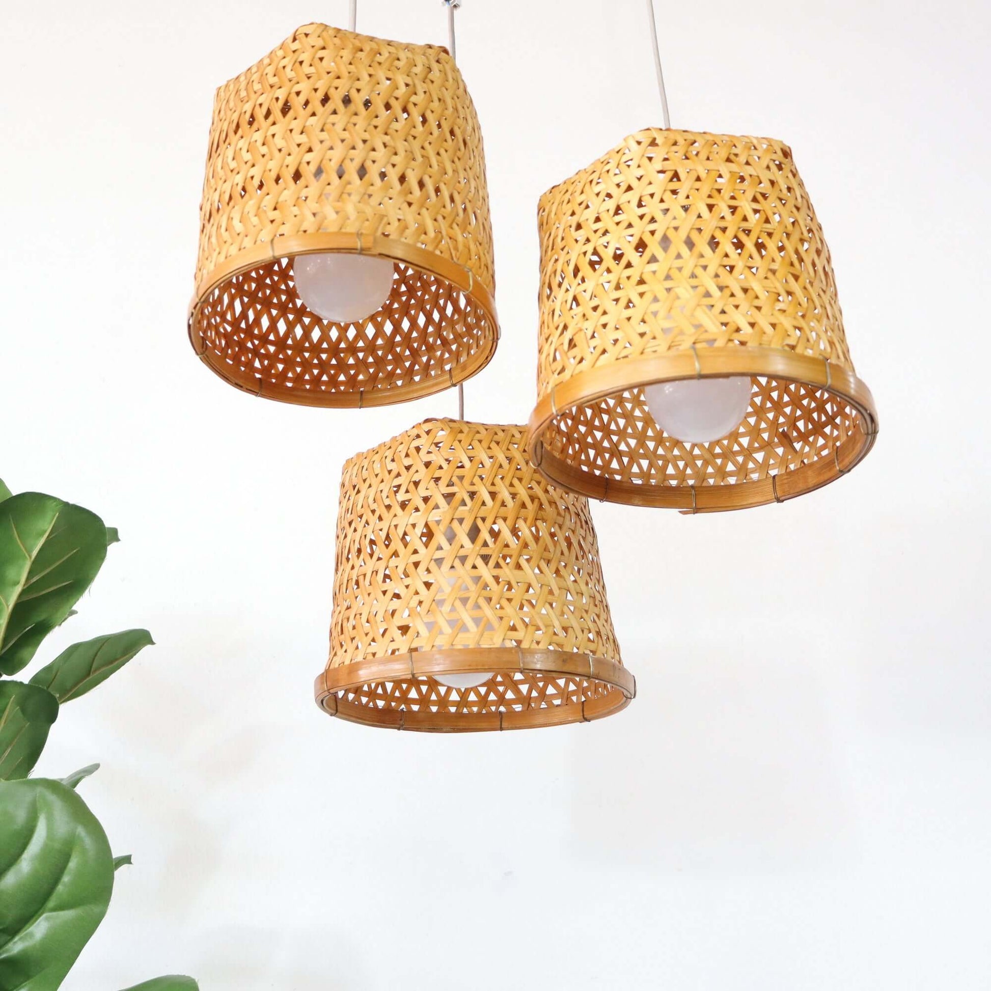 Crystalyn - Bamboo Pendant Light Shade By Thaihome | Pendant Lamps | Modishstore - 5