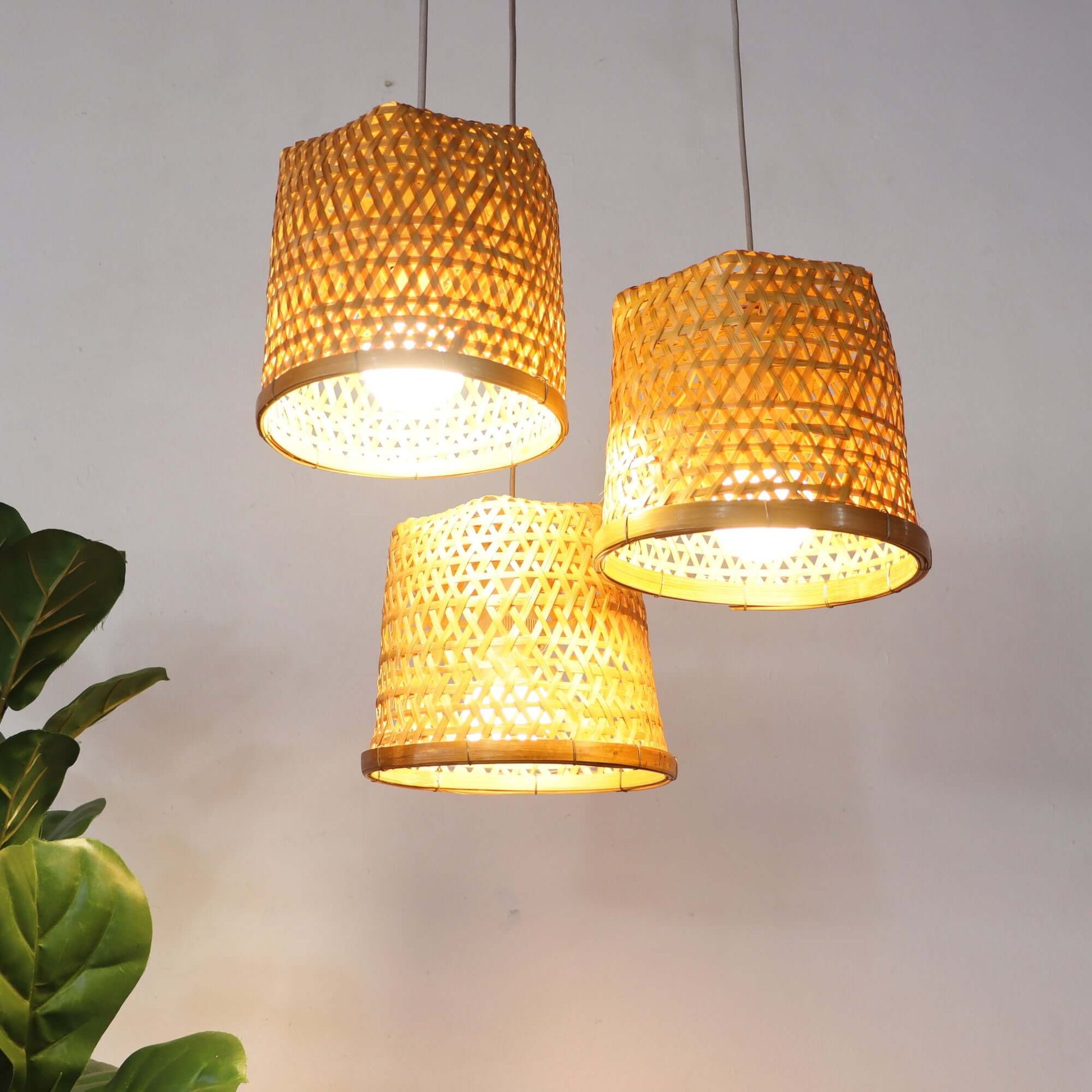 Crystalyn - Bamboo Pendant Light Shade By Thaihome | Pendant Lamps | Modishstore - 4