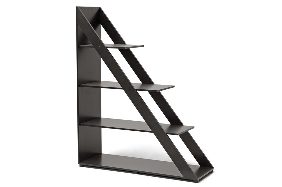 baxton studio psinta dark brown modern shelving unit | Modish Furniture Store-2