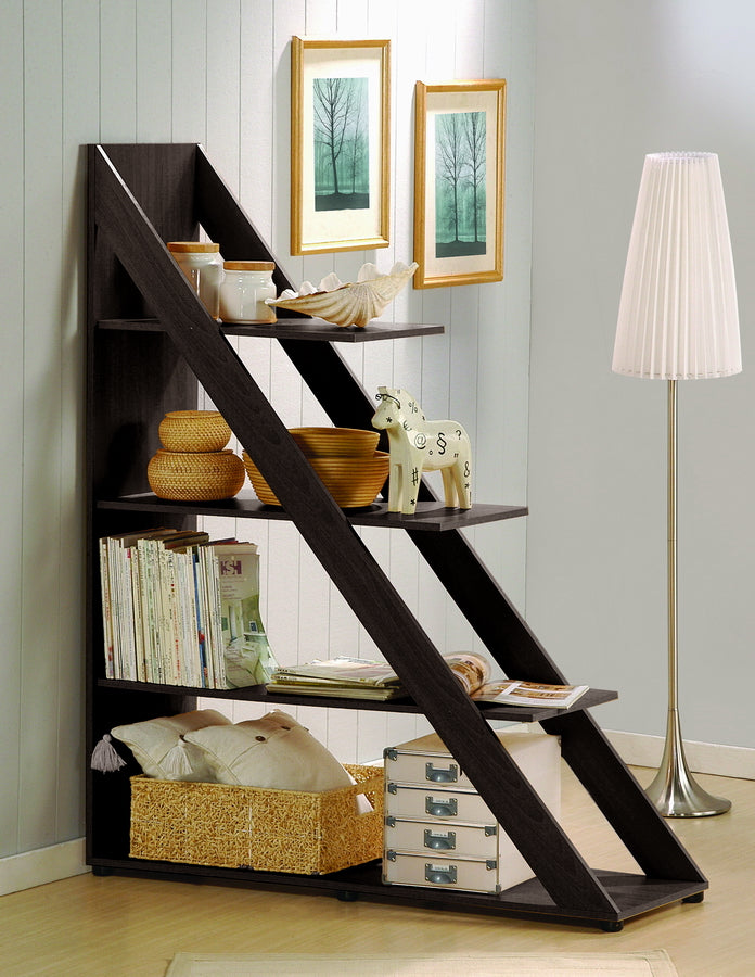 Baxton Studio Psinta Dark Brown Modern Shelving Unit | Modishstore | Shelves & Shelving Units