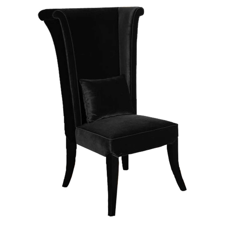 Mad Hatter Dining Chair In Black Rich Velvet By Armen Living | Dining Chairs | Modishstore - 2