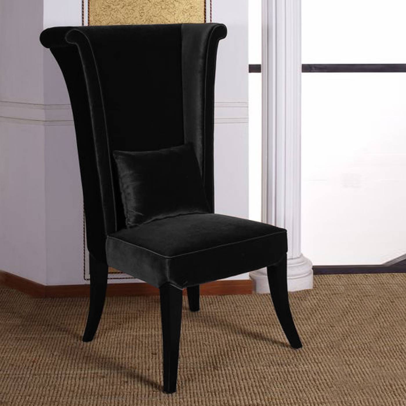 Mad Hatter Dining Chair In Black Rich Velvet By Armen Living | Dining Chairs | Modishstore