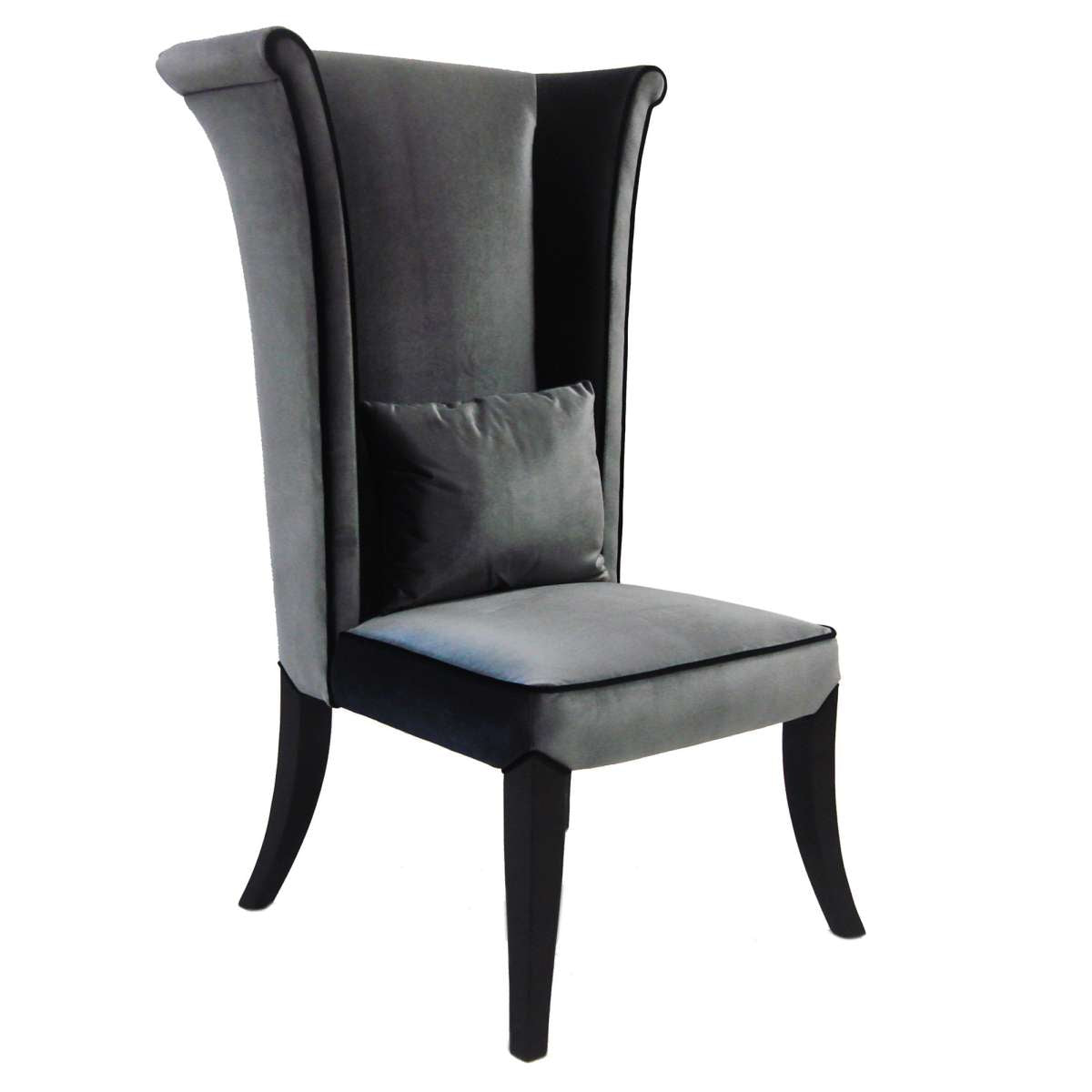 Mad Hatter Dining Chair In Black Rich Velvet By Armen Living | Dining Chairs | Modishstore - 4