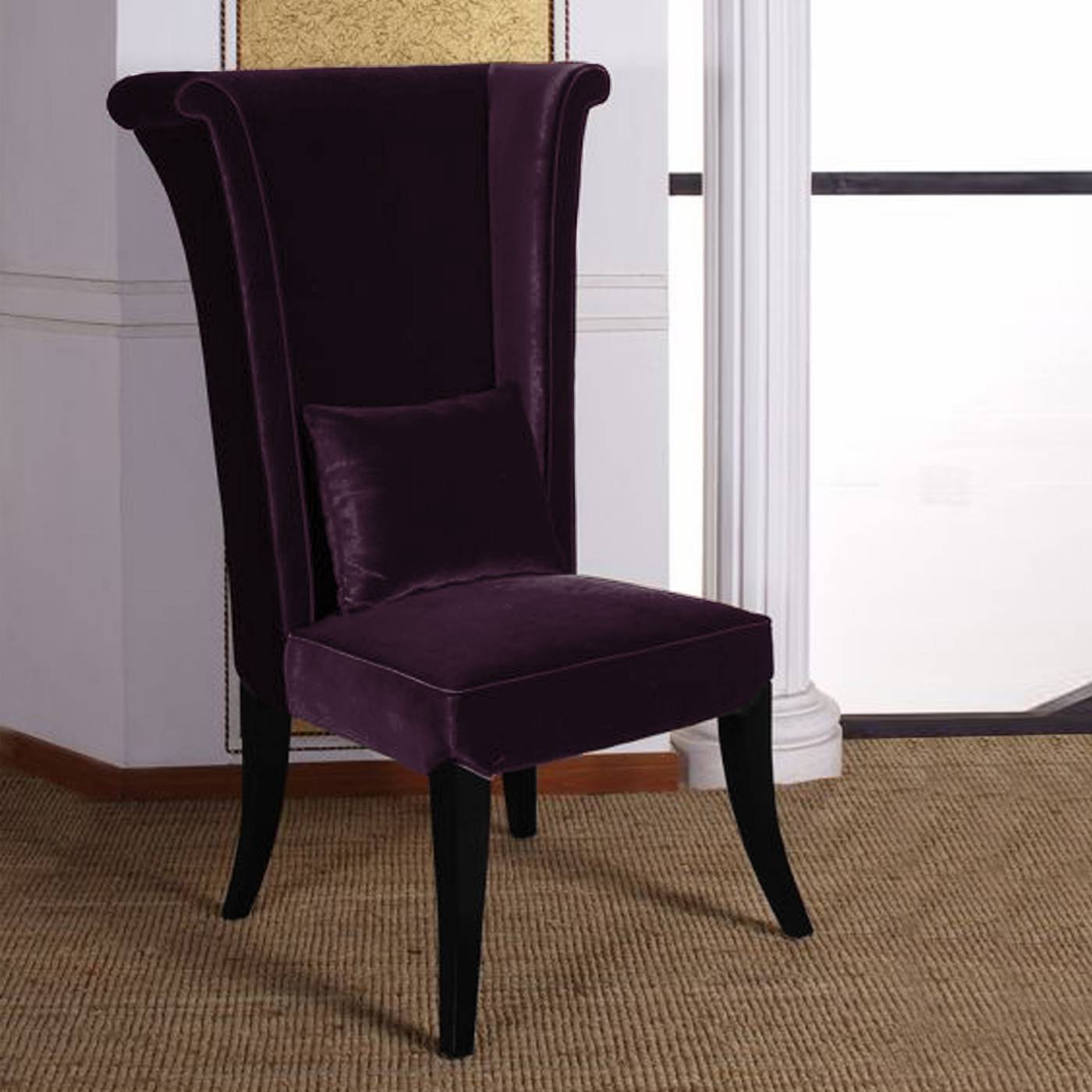 Mad Hatter Dining Chair In Black Rich Velvet By Armen Living | Dining Chairs | Modishstore - 6