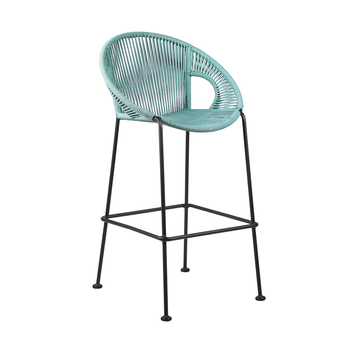 Acapulco 30" Indoor Outdoor Steel Bar Stool with Wasabi Rope By Armen Living | Bar Stools |  Modishstore  - 2