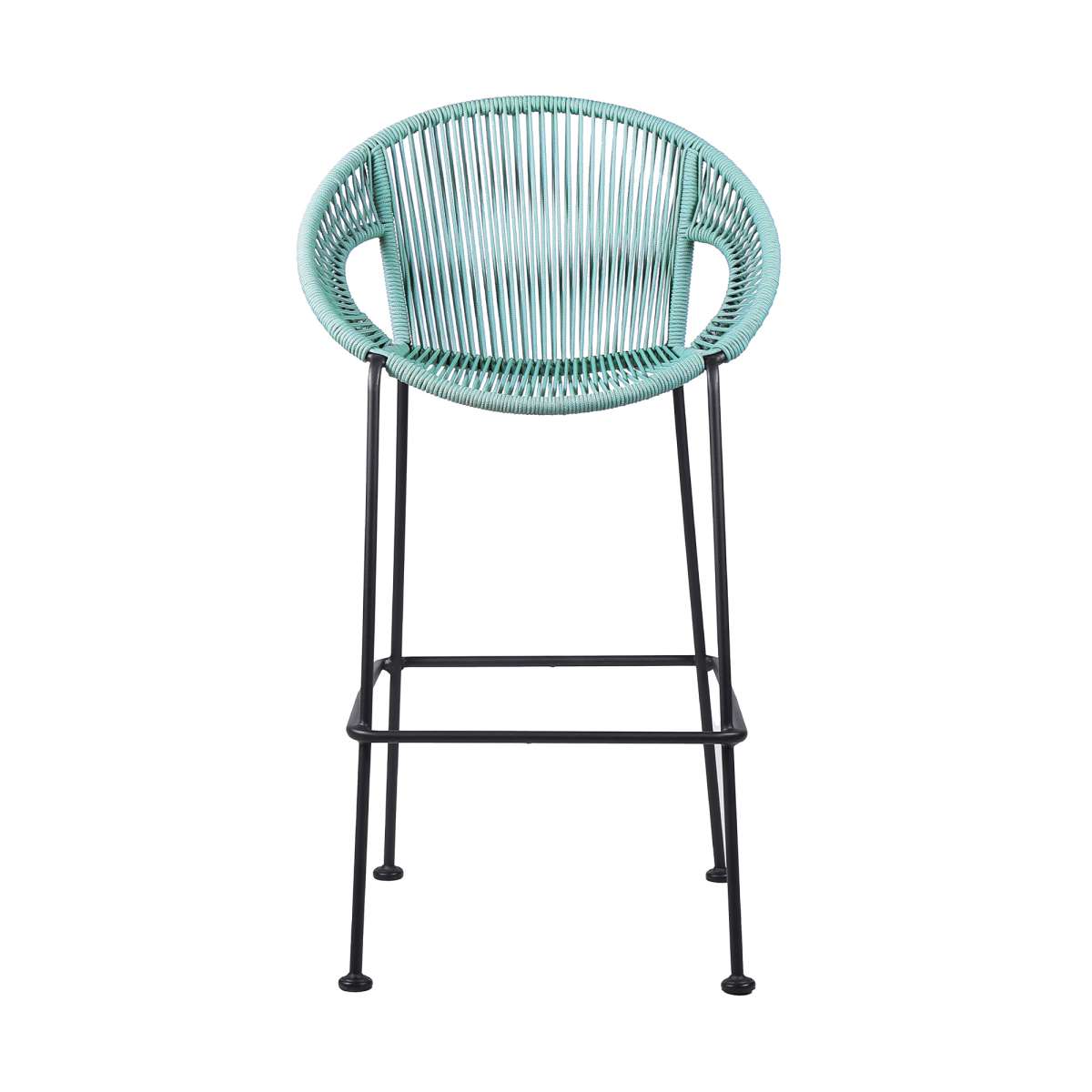 Acapulco 30" Indoor Outdoor Steel Bar Stool with Wasabi Rope By Armen Living | Bar Stools |  Modishstore  - 3