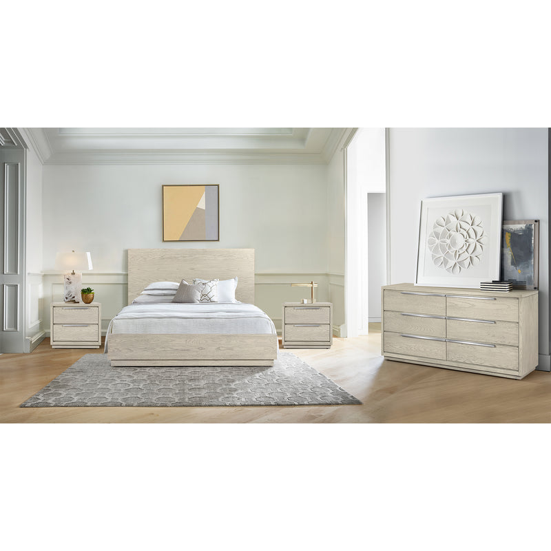 Abbey Queen Platform Bed Frame in Grey Oak Wood By Armen Living | Beds | Modishstore