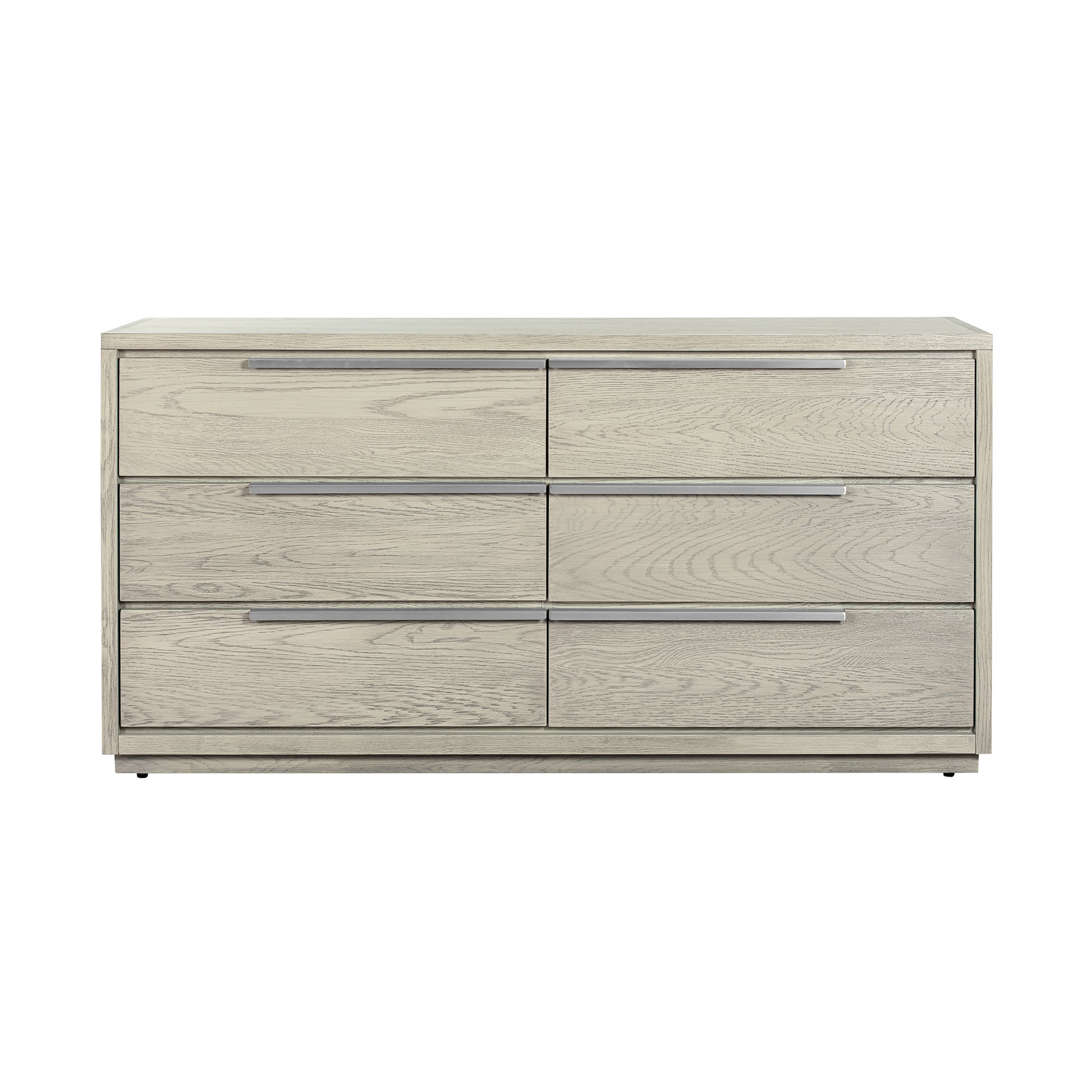 Abbey 6 Drawer Dresser in Grey Oak Wood By Armen Living | Dressers | Modishstore - 2