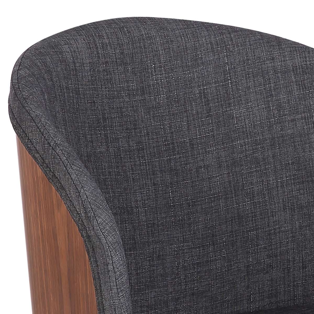 Alpine Mid-Century Dining Chair in Charcoal Fabric with Walnut Wood By Armen Living | Dining Chairs | Modishstore - 3