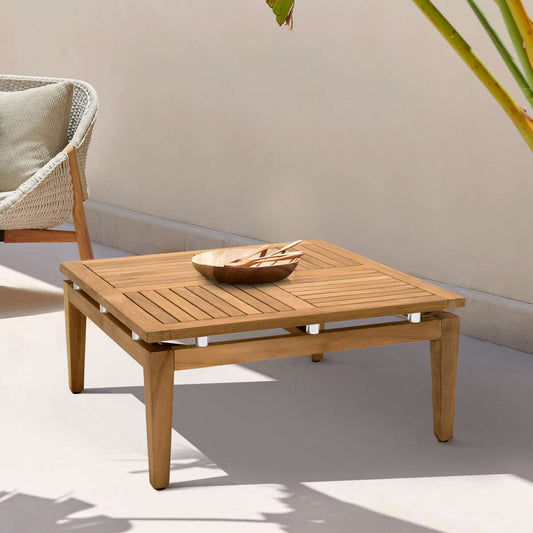 Arno Outdoor Square Teak Wood Coffee Table By Armen Living | Outdoor Tables |  Modishstore 