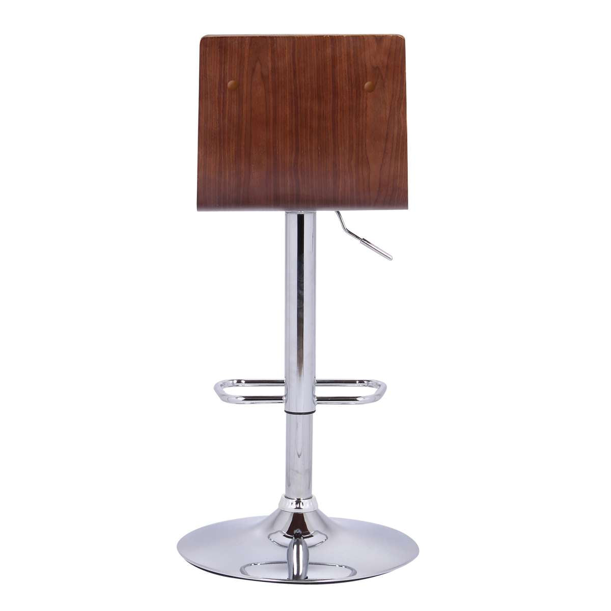 Aubrey Adjustable Height Swivel Bar Stool with Walnut Wood By Armen Living | Bar Stools | Modishstore - 16