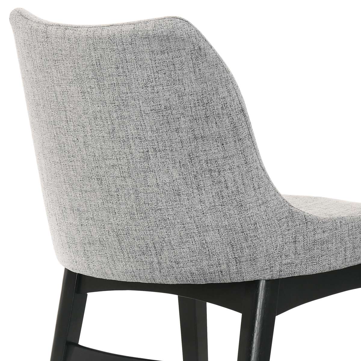 Azalea Gray Fabric and Black Wood Dining Side Chairs - Set of 2 By Armen Living | Side Chairs | Modishstore - 6