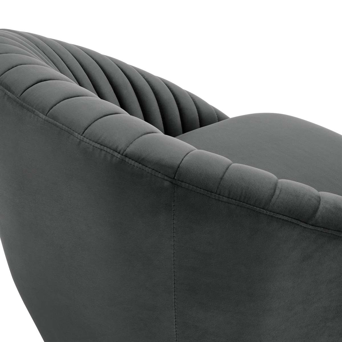 Bella Biege Velvet Swivel Accent Chair with Black Base By Armen Living | Accent Chairs |  Modishstore  - 12