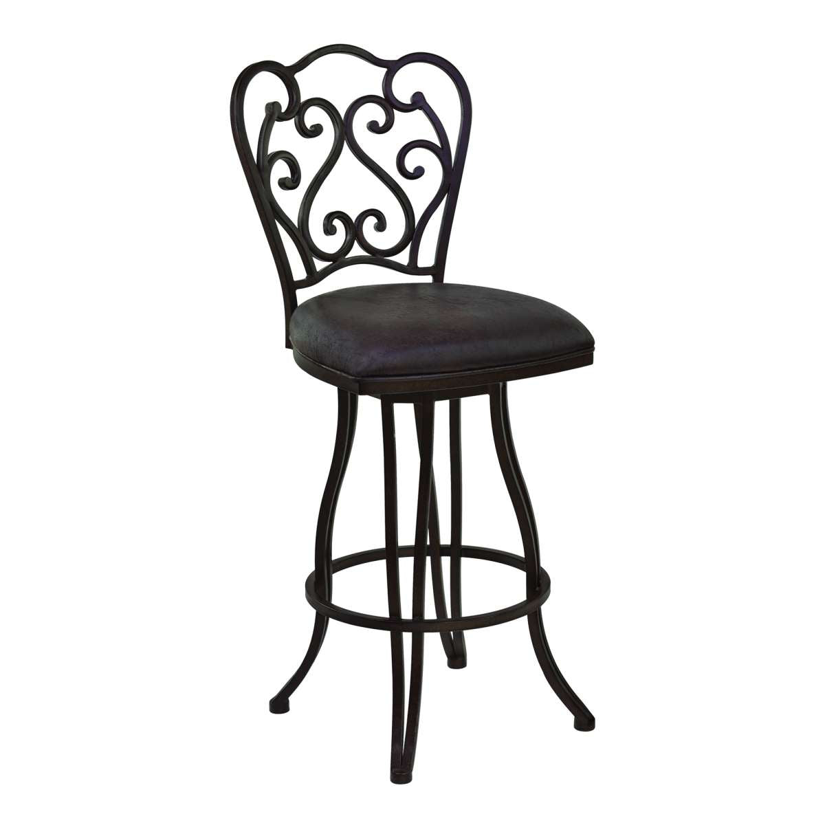 Celeste 26" Counter Height Metal Swivel Barstool By Armen Living | Bar Stools | Modishstore - 2