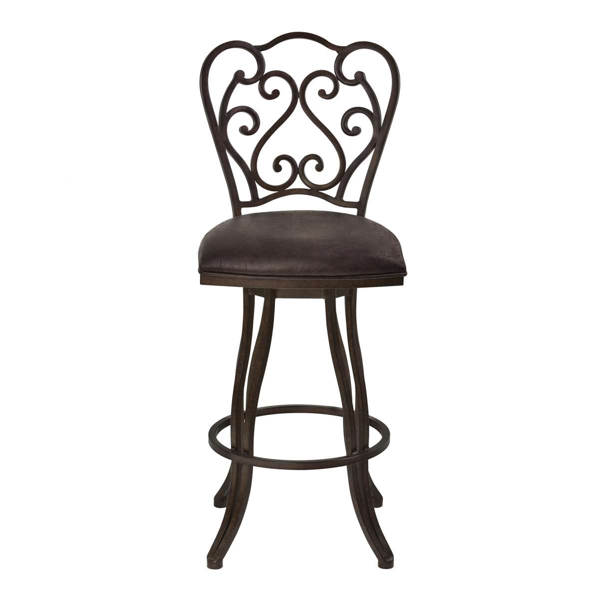 Celeste 26" Counter Height Metal Swivel Barstool By Armen Living | Bar Stools | Modishstore - 3