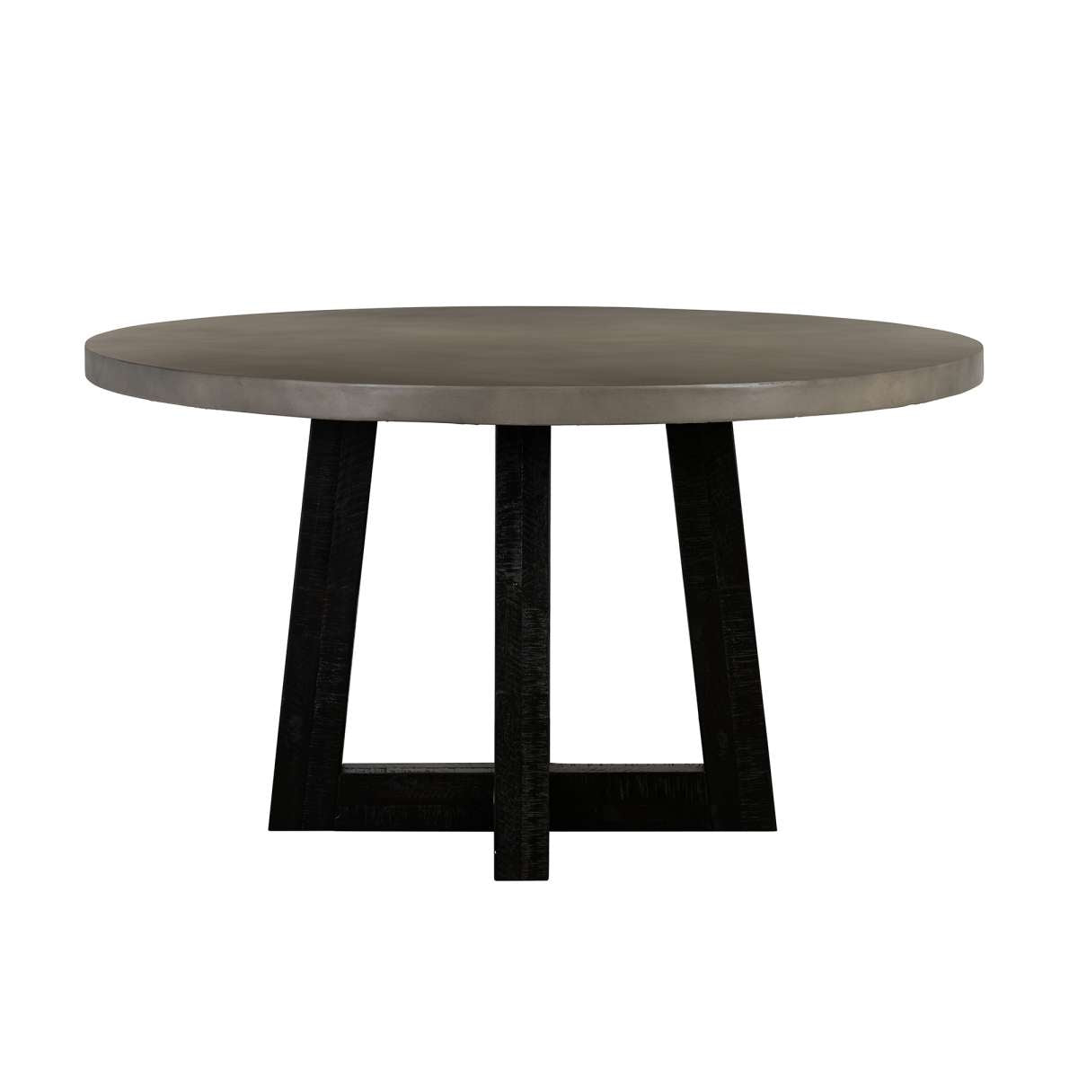 Chester Modern Concrete and Acacia Round Dining Table By Armen Living | Dining Tables | Modishstore - 2