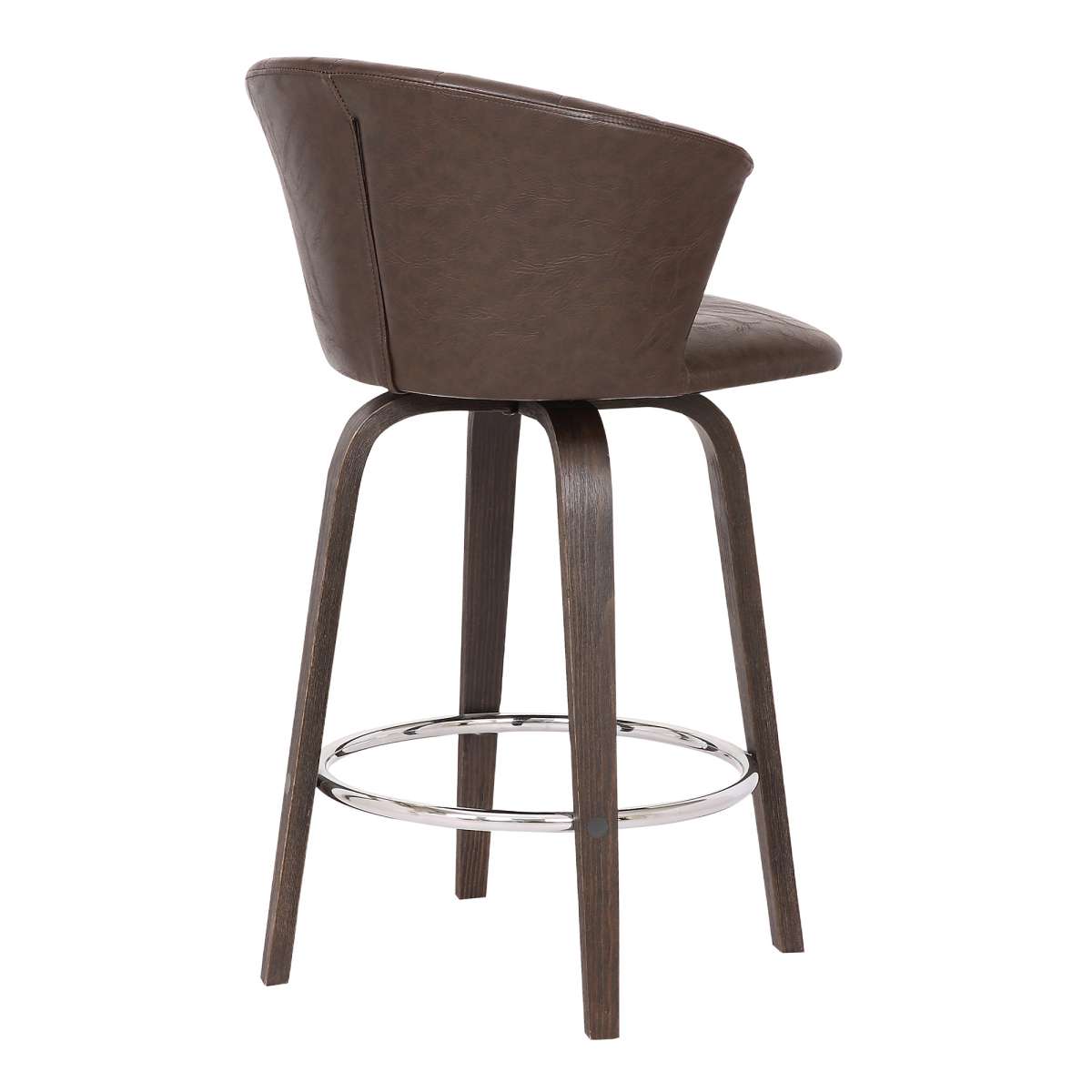 Connie 26" Modern Brown Faux Leather Bar Stool By Armen Living | Bar Stools | Modishstore - 4