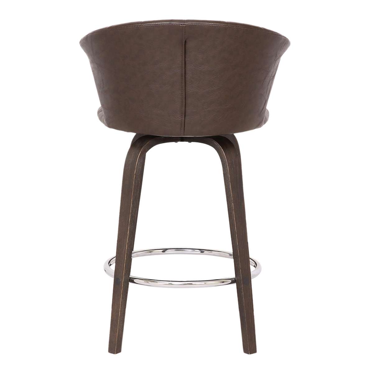 Connie 26" Modern Brown Faux Leather Bar Stool By Armen Living | Bar Stools | Modishstore - 5