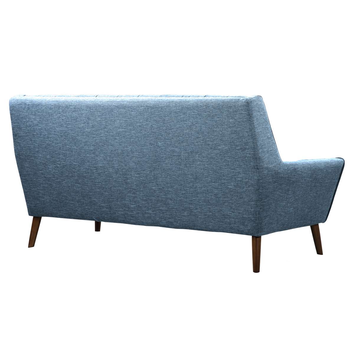 Cobra Mid-Century Modern Sofa in Blue Linen and Walnut Legs By Armen Living | Sofas |  Modishstore  - 4