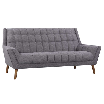 Cobra Mid-Century Modern Sofa in Blue Linen and Walnut Legs By Armen Living | Sofas |  Modishstore  - 12