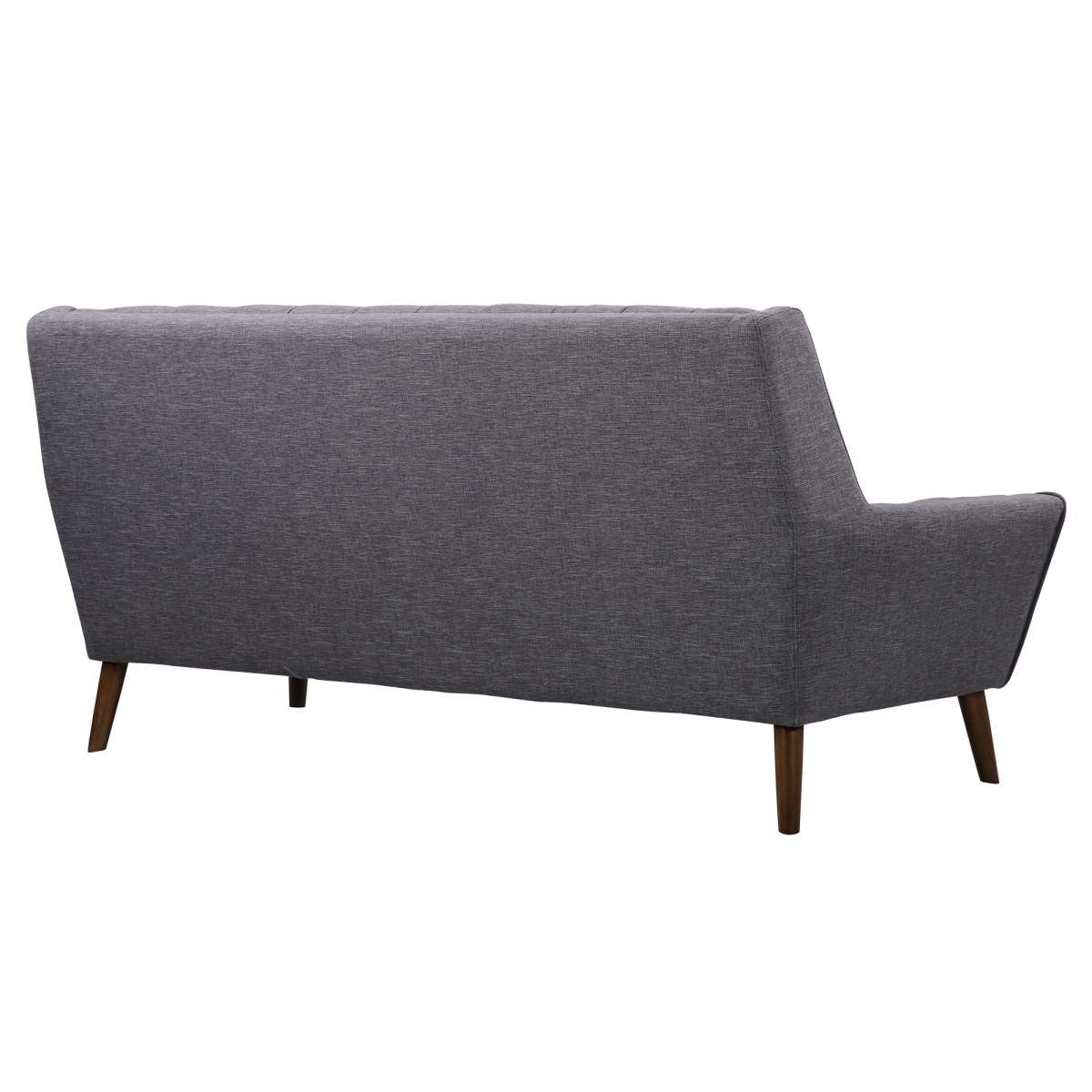 Cobra Mid-Century Modern Sofa in Blue Linen and Walnut Legs By Armen Living | Sofas |  Modishstore  - 9