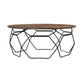 Cosmo Walnut Veneer Coffee Table with Black Metal Base By Armen Living | Coffee Tables |  Modishstore  - 4