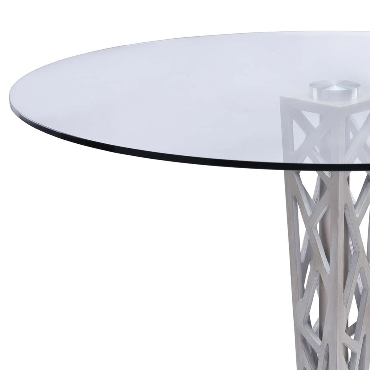 Crystal 48" Round Dining Table By Armen Living | Dining Tables | Modishstore - 3