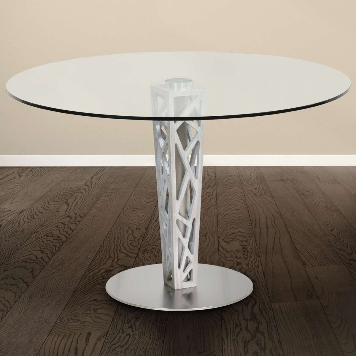 Crystal 48" Round Dining Table By Armen Living | Dining Tables | Modishstore