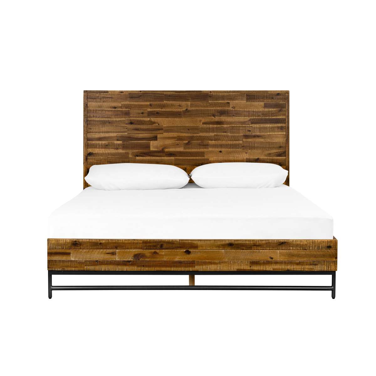 Cusco Rustic Acacia Platform Queen Bed By Armen Living | Beds | Modishstore - 3