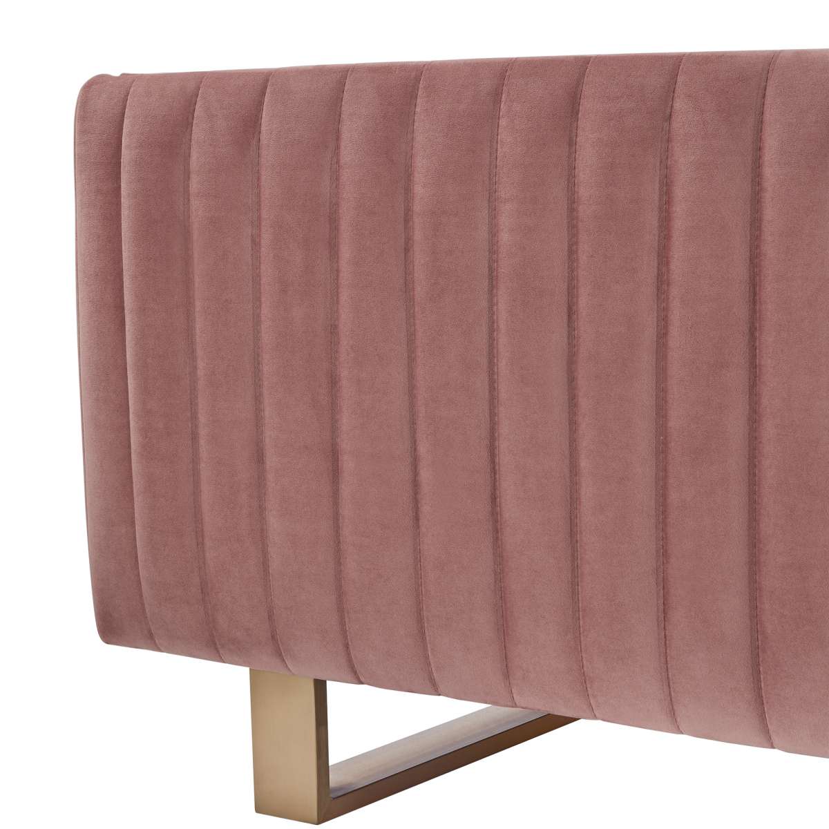 Delilah 86" Blush Velvet Square Arm Sofa By Armen Living | Sofas |  Modishstore  - 2