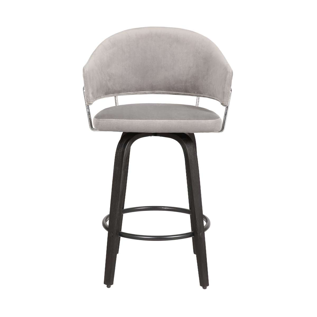 Doral 26" Barstool Black Brushed Wood By Armen Living | Bar Stools | Modishstore - 3