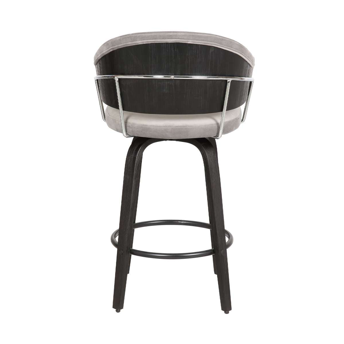 Doral 26" Barstool Black Brushed Wood By Armen Living | Bar Stools | Modishstore - 5