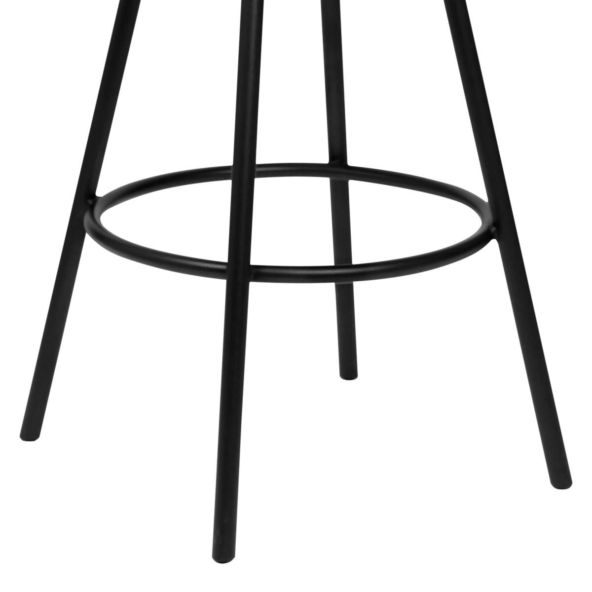 Dover 26" Counter Height Barstool in Matte Black Finish and Black Faux Leather  By Armen Living | Bar Stools |  Modishstore  - 4