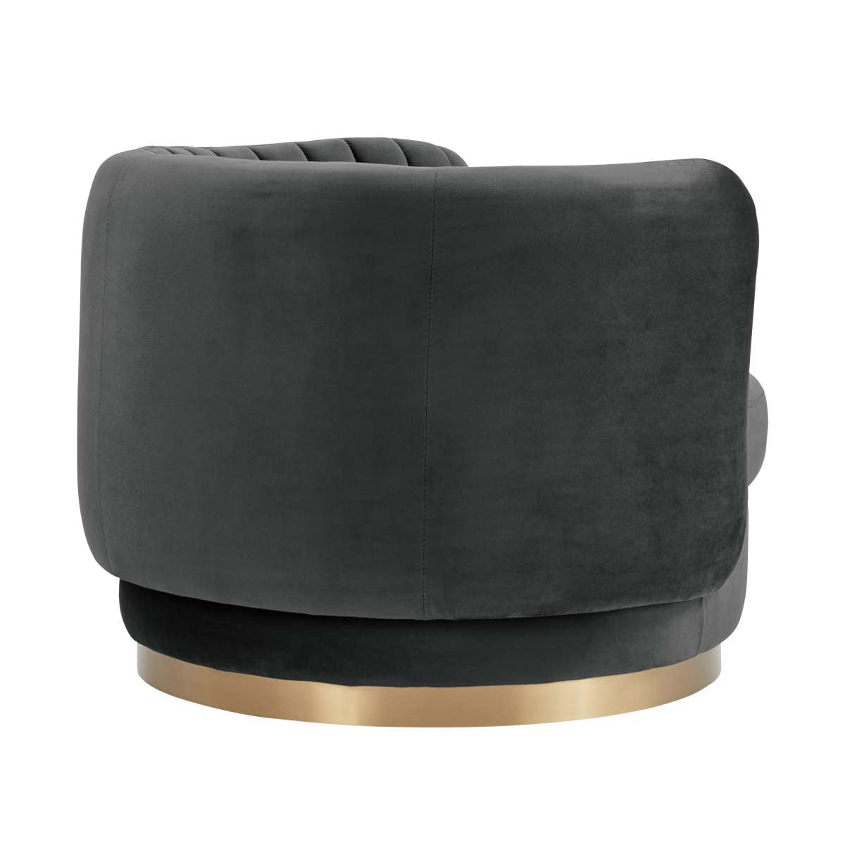 Davy Blush Velvet Swivel Accent Chair with Gold Base By Armen Living | Accent Chairs |  Modishstore  - 11