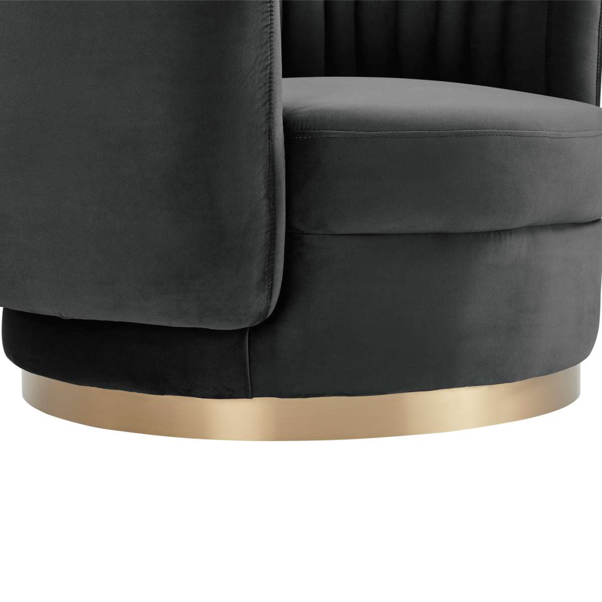 Davy Blush Velvet Swivel Accent Chair with Gold Base By Armen Living | Accent Chairs |  Modishstore  - 14