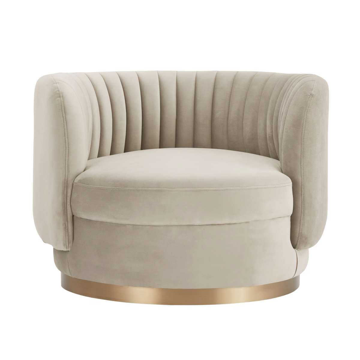 Davy Blush Velvet Swivel Accent Chair with Gold Base By Armen Living | Accent Chairs |  Modishstore  - 16