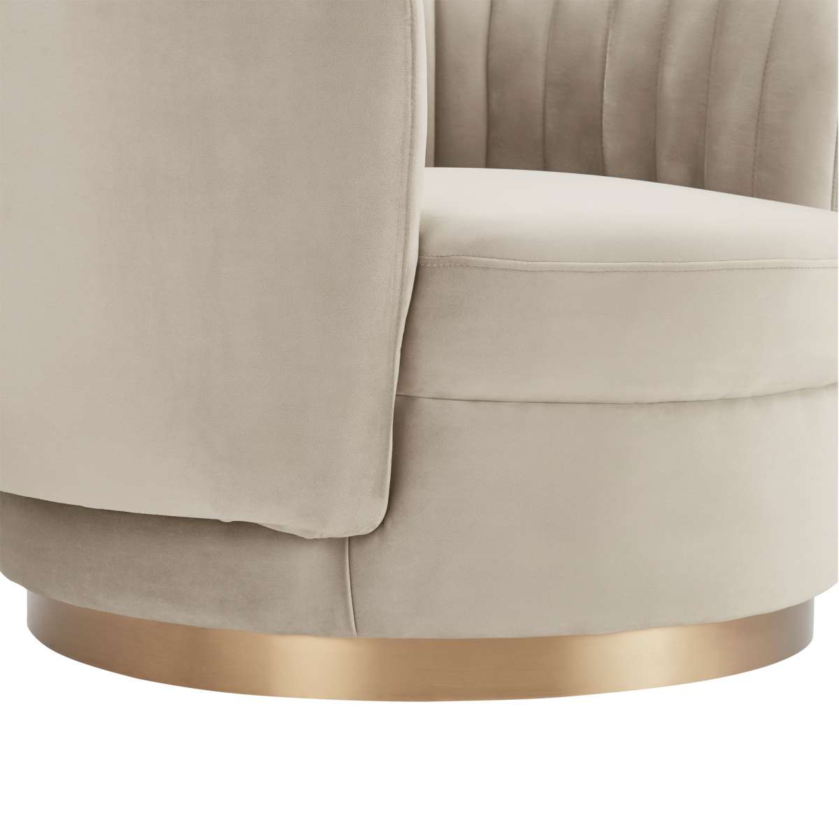 Davy Blush Velvet Swivel Accent Chair with Gold Base By Armen Living | Accent Chairs |  Modishstore  - 20