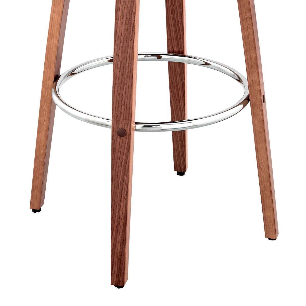 Daxton 30" Brown Faux Leather and Walnut Wood Bar Stool By Armen Living | Bar Stools | Modishstore - 7