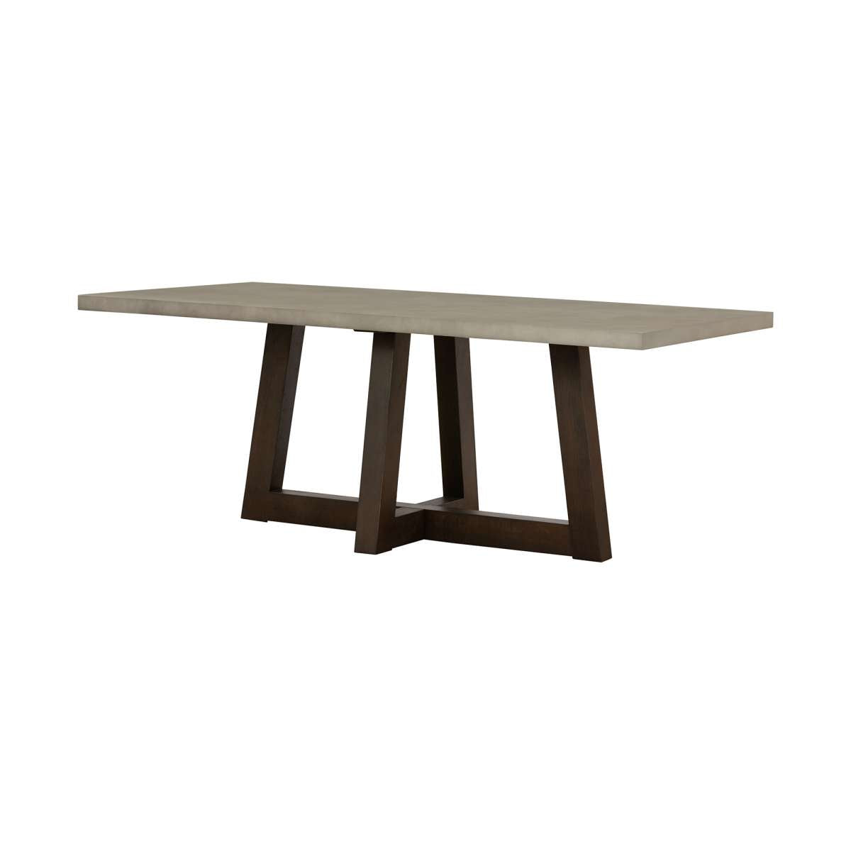 Elodie Gray Concrete and Dark Gray Oak Rectangle Dining Table By Armen Living | Dining Tables | Modishstore - 2