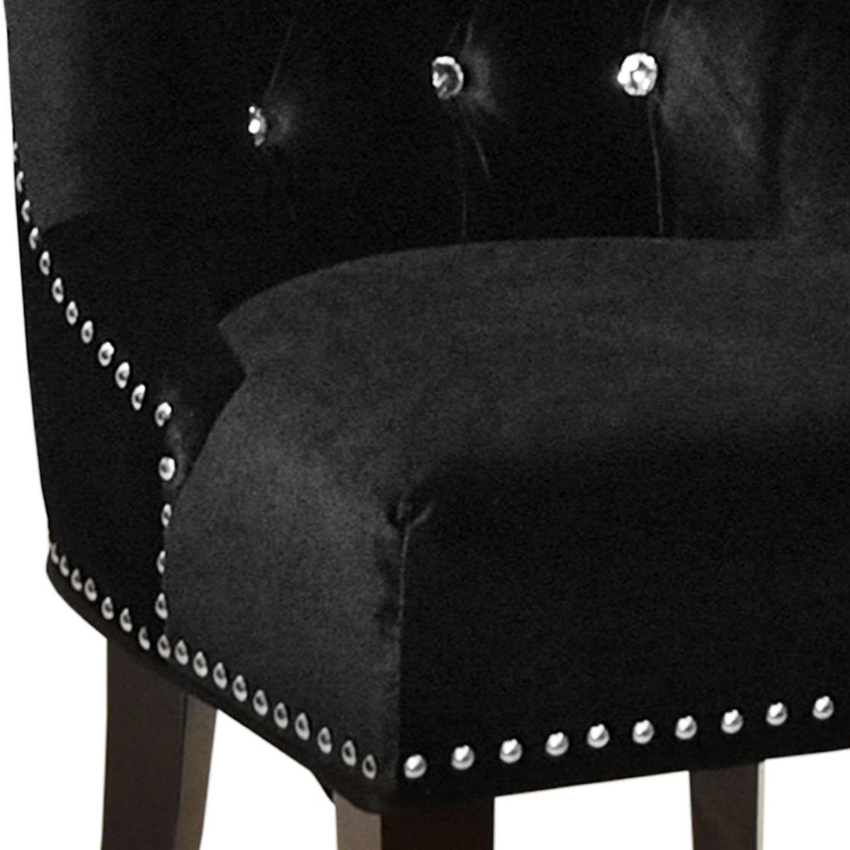 Carlyle Tufted Velvet Side Chair with Nailhead Trim By Armen Living | Side Chairs |  Modishstore  - 4