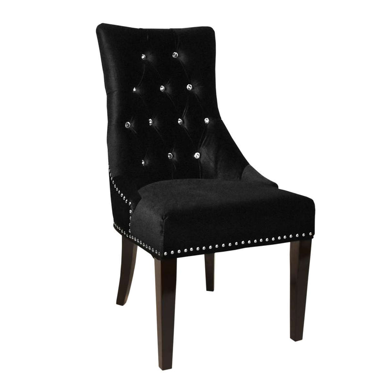 Carlyle Tufted Velvet Side Chair with Nailhead Trim By Armen Living | Side Chairs |  Modishstore 