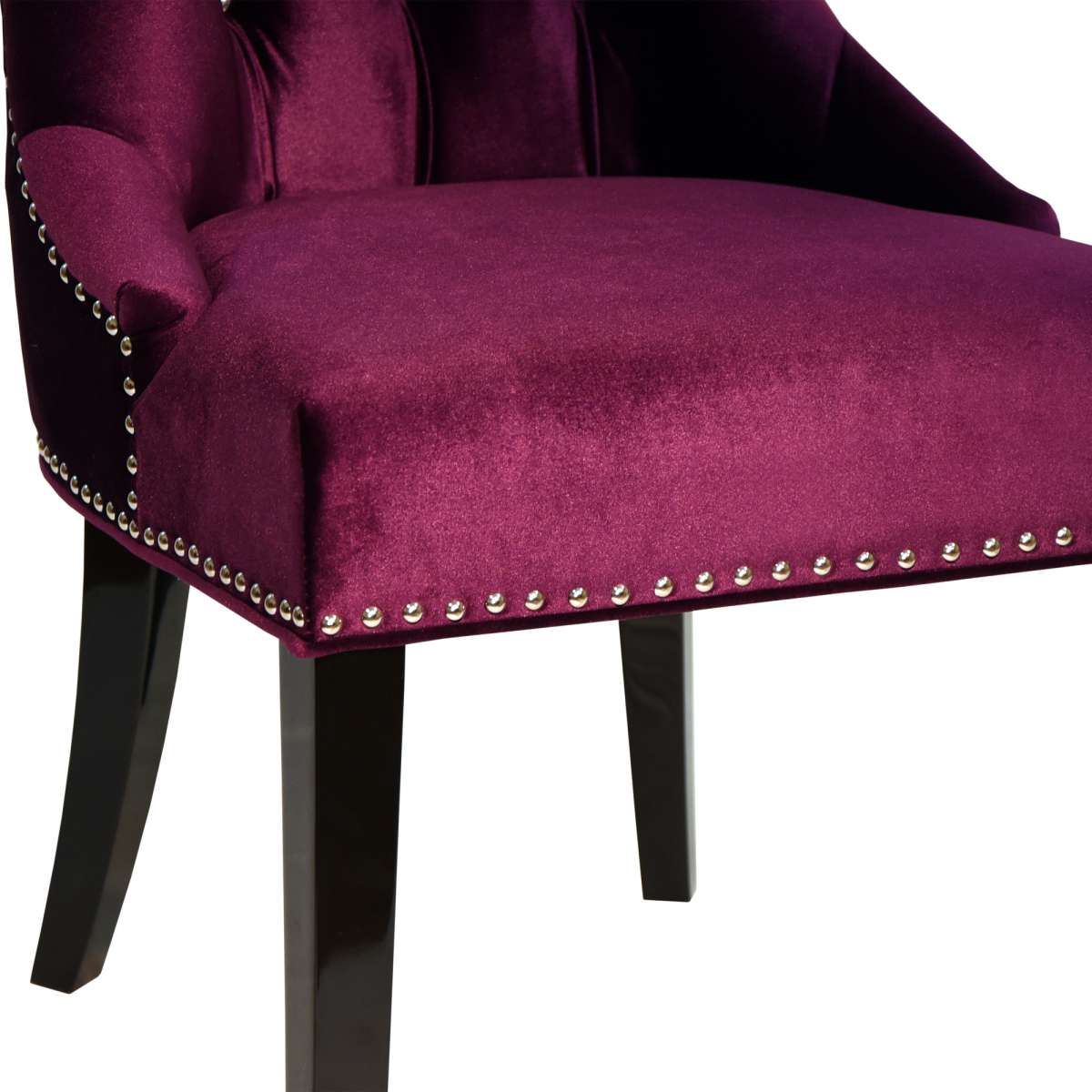 Carlyle Tufted Velvet Side Chair with Nailhead Trim By Armen Living | Side Chairs |  Modishstore  - 6