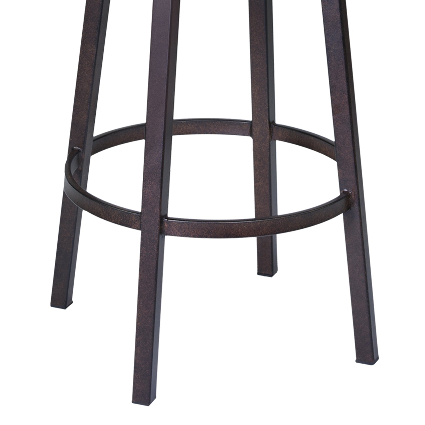 Fargo 26" Barstool in Auburn Bay finish with Brown Pu upholstery By Armen Living | Bar Stools | Modishstore - 5